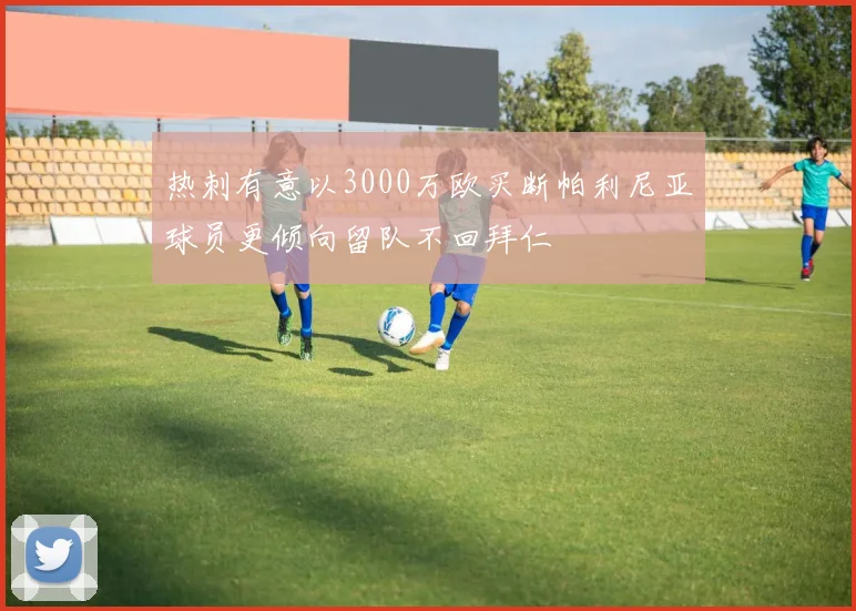 热刺有意以3000万欧买断帕利尼亚球员更倾向留队不回拜仁